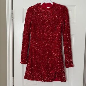 Rachel Parcell Sequin Rutched Mini Dress - Size M